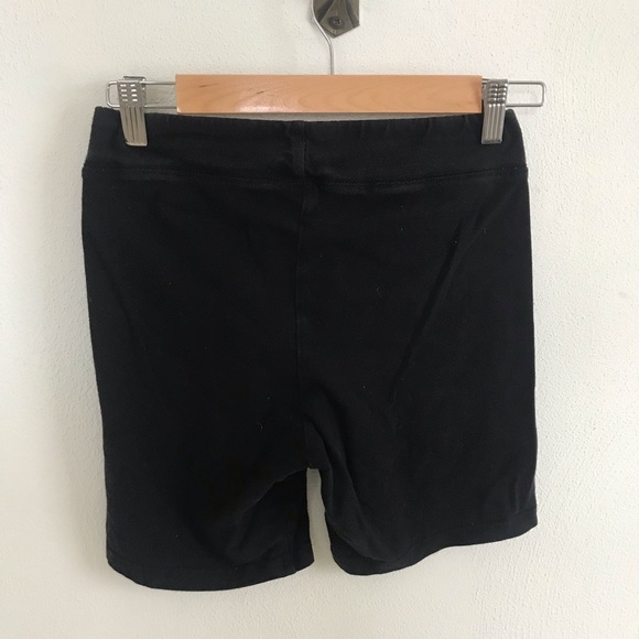 Black High Waisted Cotton Biker Shorts - Picture 2 of 3